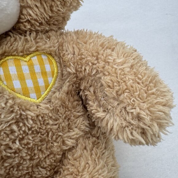 12" Cuddle Bear Teddy Plush Yellow Heart Stuffed Animal Little Tiger Press 2011 - Picture 4 of 14